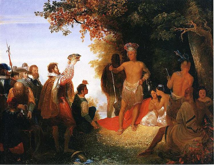 John Gadsby Chapman The Coronation of Powhatan oil painting image